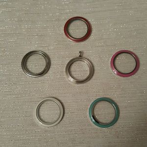 Origami Owl Large Locket Base & 5 Large Faces